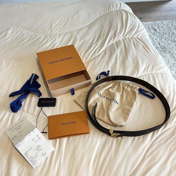AUTHENTIC LOUIS VUITTON LV INITIALES 30mm REVERSIBLE BELT BLACK With Box! - Picture 2 of 4